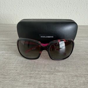Dolce & Gabanna DG 6094-M Hot Pink And Black Sunglasses W/ Case